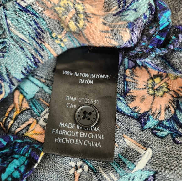 Coca-Cola Hawaiian Tropical Shirt Mens L Bright Hibiscus Floral Summer Beach VTG - Picture 8 of 9